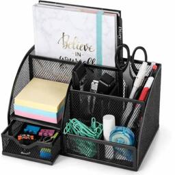 EONLION Desk Organiser Black Metal - Size: 500mm - thumbnail 1