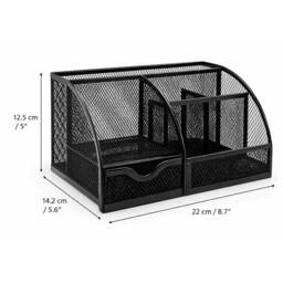 EONLION Desk Organiser Black Metal - Size: 500mm - thumbnail 2