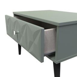 Ready Assembled 2 U Toledo 1 Drawer Wide Side Table (Ready Assembled) in Pale Green - thumbnail 5
