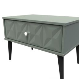 Ready Assembled 2 U Toledo 1 Drawer Wide Side Table (Ready Assembled) in Pale Green - thumbnail 4