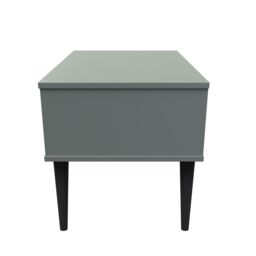 Ready Assembled 2 U Toledo 1 Drawer Wide Side Table (Ready Assembled) in Pale Green - thumbnail 2