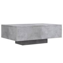 Berkfield Home Coffee Table with LED Lights Concrete Grey 85x55x31 cm - Size: 85 x 55 x 31 cm - thumbnail 3