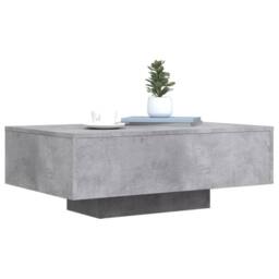 Berkfield Home Coffee Table with LED Lights Concrete Grey 85x55x31 cm - Size: 85 x 55 x 31 cm - thumbnail 5