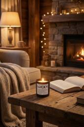 Living and Home Black Glass Cup Soy Wax Scented Candle with Wooden Lid - thumbnail 4
