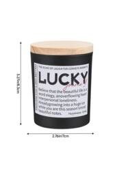 Living and Home Black Glass Cup Soy Wax Scented Candle with Wooden Lid - thumbnail 2