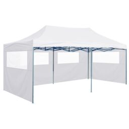 Berkfield Home Professional Folding Party Tent with 4 Sidewalls 3x6 m Steel White - thumbnail 3