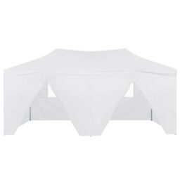 Berkfield Home Professional Folding Party Tent with 4 Sidewalls 3x6 m Steel White - thumbnail 2