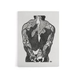 "Artery8 Anatomical study of mans back muscles Stolk Canvas Wall Art Print in White - Size: W18"" x H24""" - thumbnail 1