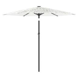 Berkfield Home Garden Parasol with Steel Pole White 223x223x213 cm - Size: 223 x 223 x 213 cm - thumbnail 5