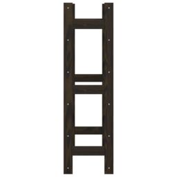 Berkfield Home Wine Rack for 30 Bottles Black Solid Wood Pine - thumbnail 4