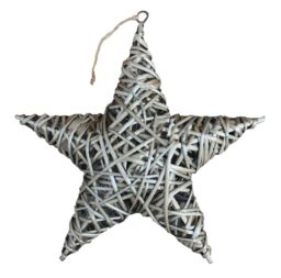 Red Hamper Wicker Antique Wash Full Star in Brown - thumbnail 1