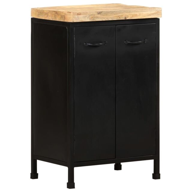 Berkfield Home Sideboard 47x35x76 cm Rough Mango Wood in Brown - Size: 47 x 35 x 76 cm - image 1