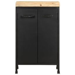 Berkfield Home Sideboard 47x35x76 cm Rough Mango Wood in Brown - Size: 47 x 35 x 76 cm - thumbnail 3