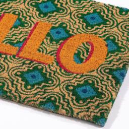 Esselle Astley Printed PVC Backed Coir Printed Hello Doormat - Size: 40 cm x 60 cm - thumbnail 2