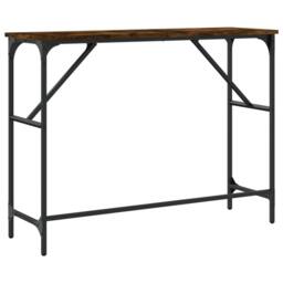Berkfield Home Decorative Console Table Smoked Oak 100x32x75 cm Engineered Wood in Brown - Size: 100 x 32 x 75 cm - thumbnail 6