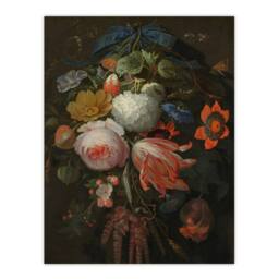 "Artery8 Hanging Bouquet of Flowers Abraham Mignon Wall Art Poster Print - Size: W12"" x H16""" - thumbnail 1
