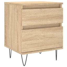 Berkfield Home Bedside Cabinets 2 pcs Sonoma Oak 40x35x50 cm Engineered Wood in Brown - Size: 40 x 35 x 50 cm - thumbnail 5