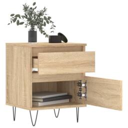 Berkfield Home Bedside Cabinets 2 pcs Sonoma Oak 40x35x50 cm Engineered Wood in Brown - Size: 40 x 35 x 50 cm - thumbnail 4