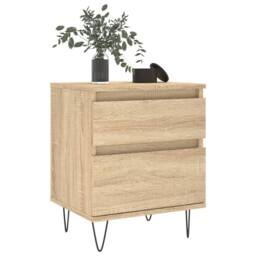 Berkfield Home Bedside Cabinets 2 pcs Sonoma Oak 40x35x50 cm Engineered Wood in Brown - Size: 40 x 35 x 50 cm - thumbnail 3