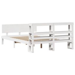 Berkfield Home Bed Frame with Headboard without Mattress White 120x190 cm Small Double - thumbnail 6