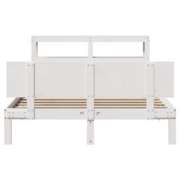 Berkfield Home Bed Frame with Headboard without Mattress White 120x190 cm Small Double - thumbnail 4