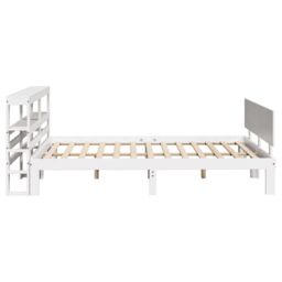 Berkfield Home Bed Frame with Headboard without Mattress White 120x190 cm Small Double - thumbnail 5