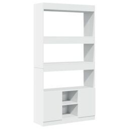 Berkfield Home Highboard¬†White 92x33x180 cm Engineered Wood in White - Size: 92 x 33 x 180 cm - thumbnail 2