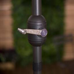 Charles Bentley Garden Metal Patio Umbrella Parasol With Crank & Tilt - Colours in Off-White - thumbnail 5