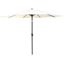 Charles Bentley Garden Metal Patio Umbrella Parasol With Crank & Tilt - Colours in Off-White - thumbnail 6