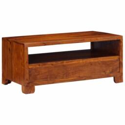 Berkfield Home Sturdy Coffee Table 90x50x40 cm Solid Wood Acacia in Brown - Size: 90 x 50 x 40 cm - thumbnail 4