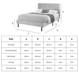 Aspire Verona Velvet Bed Frame Padded Headboard Pink Navy Cream in Blue - Size: Super King - thumbnail 6