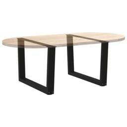 Berkfield Home Dining Table Legs V-Shape 2 pcs Black 70x(42-43.3) cm Steel - thumbnail 8