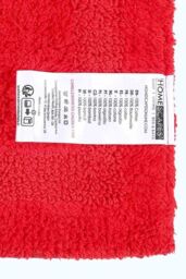 Homescapes Luxury Bath Mat Reversible 100% Cotton 1600GSM, 50 x 80cm, Extra Soft in Red - Size: 50 x 80 cm - thumbnail 3