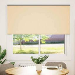 Berkfield Home Roller Blind Blackout Beige 150x130 cm Fabric Width 146.6 cm Polyester - thumbnail 1