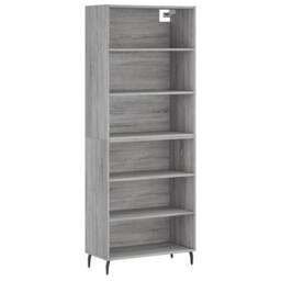 Berkfield Home Highboard Grey Sonoma 69.5x32.5x180 cm Engineered Wood - thumbnail 3