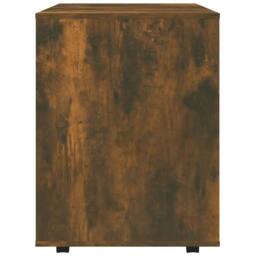 Berkfield Home Rolling Cabinet Smoked Oak 60x53x72 cm Engineered Wood in Brown - Size: 60 x 53 x 72 cm - thumbnail 7