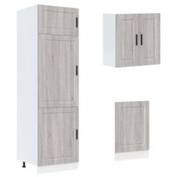 Berkfield Home 8 Piece Kitchen Cabinet Set Kalmar Grey Sonoma Engineered Wood - thumbnail 5