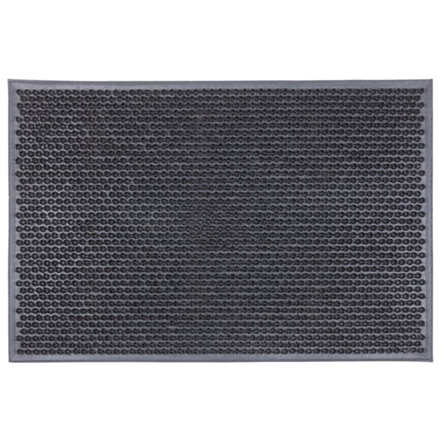 Nicola Spring Heavy Duty Rubber Door Mat - 60 x 40cm in Black - Size: 40 cm x 60 cm - image 1