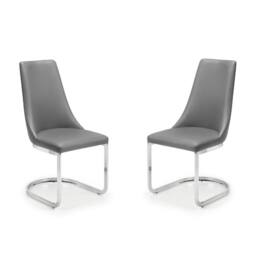 Cheshire Sorelli Premium Cantilever Dining Chairs - Set of 2 in Grey