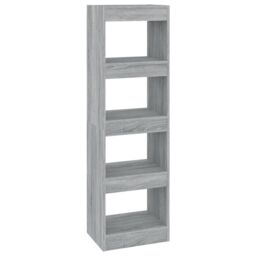 Berkfield Home Book Cabinet/Room Divider Grey Sonoma 40x30x135 cm - Size: 40 x 30 x 135 cm - thumbnail 2