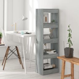 Berkfield Home Book Cabinet/Room Divider Grey Sonoma 40x30x135 cm - Size: 40 x 30 x 135 cm - thumbnail 1