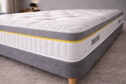 Nexus Mattresses Ltd Hybrid Reflex Support Pocket Spring Mattress - 25cm in White - Size: Double - thumbnail 2