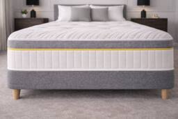 Nexus Mattresses Ltd Hybrid Reflex Support Pocket Spring Mattress - 25cm in White - Size: Double - thumbnail 6