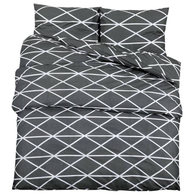 Berkfield Home Duvet Cover Set Grey 200x220 cm Cotton - image 1
