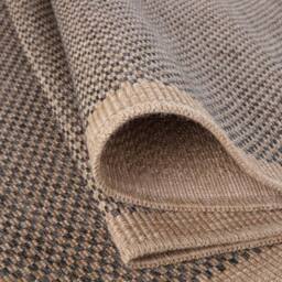 THE RUGS Jute Looking Square Dots Design Outdoor Rugs in Blue Nature 5200DG in Dark Grey - Size: 160 cm diameter - thumbnail 4