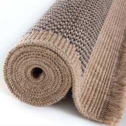 THE RUGS Jute Looking Square Dots Design Outdoor Rugs in Blue Nature 5200DG in Dark Grey - Size: 160 cm diameter - thumbnail 5