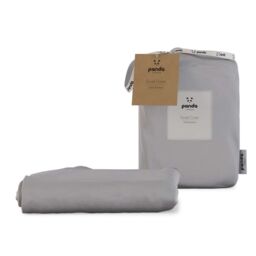 Panda London 100% Bamboo Duvet Cover - Cot & Cotbed in Mid Grey - Size: Junior - thumbnail 1