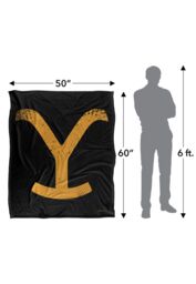 Yellowstone Y Branding Logo Silky Touch Super Soft Throw Blanket 152 X 127 cm in White - thumbnail 5