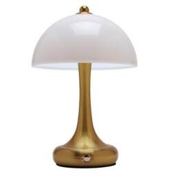 Hestia Bronze Domed Opaque Glass USB LED Touch Table Lamp - thumbnail 3