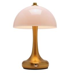 Hestia Bronze Domed Opaque Glass USB LED Touch Table Lamp - thumbnail 2